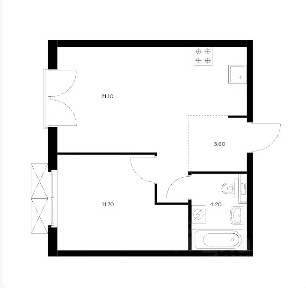 Сдается 2-комн. квартира, 40,6 м²