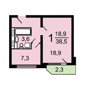 Сдается 1-комн. квартира, 38,5 м²
