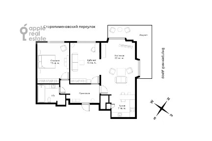 Сдается 3-комн. квартира, 78 м²