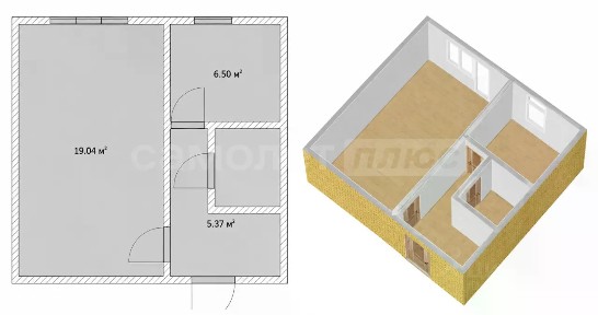Продается 1-комн. квартира, 34,8 м²