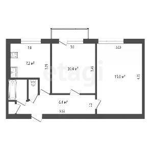 Продается 2-комн. квартира, 42,3 м²