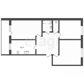 Продается 3-комн. квартира, 62,5 м²