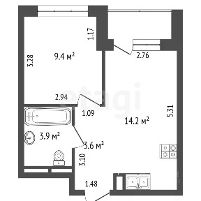 Сдается 1-комн. квартира, 36,2 м²