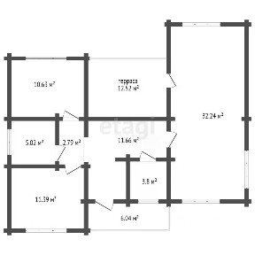 Продается 1-этажный дом, 77,53 м²