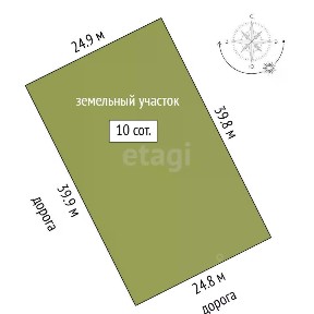 Продается участок, 10 сот.