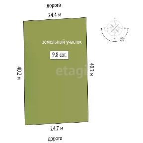 Продается участок, 9 сот.