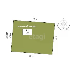 Продается участок, 6,8 сот.