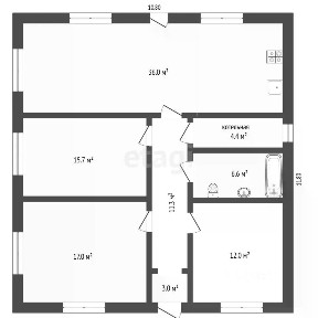 Продается 1-этажный дом, 112 м²