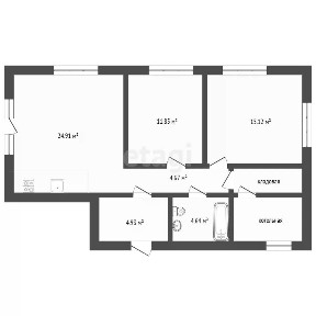 Продается 1-этажный дом, 79,6 м²