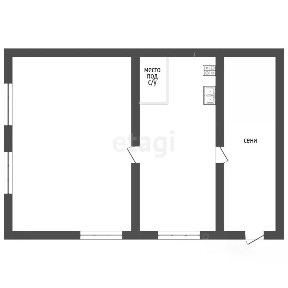 Продается 50% часть дома, 63,9 м²