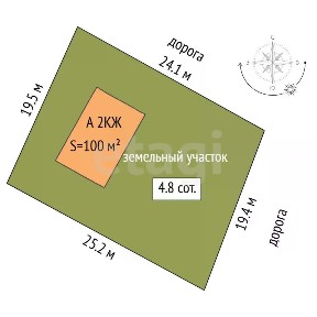 Продается 2-этажный дом, 100 м²
