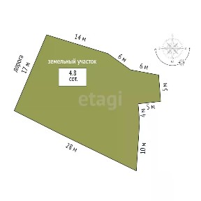 Продается 1-этажный дом, 17,8 м²