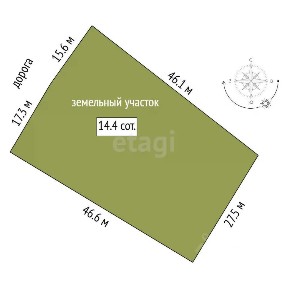Продается участок, 14,4 сот.