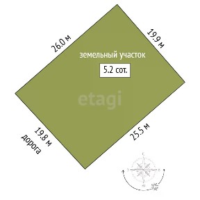 Продается участок, 5,17 сот.