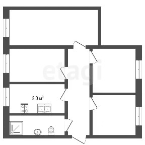Продается студия, 51 м²