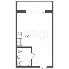 Продается студия, 28,6 м²