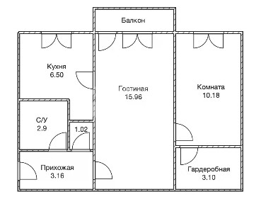 Продается 2-комн. квартира, 43,5 м²