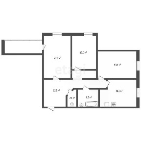 Продается 3-комн. квартира, 107,3 м²