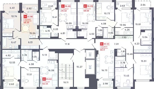 Продается 1-комн. квартира, 49,07 м²