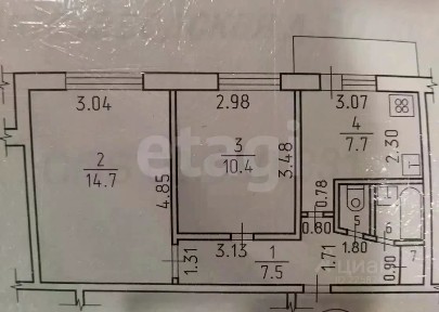 Продается 2-комн. квартира, 44,9 м²
