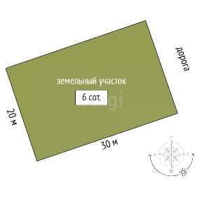Продается участок, 6 сот.