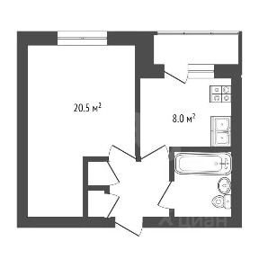 Продается 1-комн. квартира, 33 м²