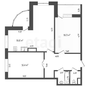 Продается 3-комн. квартира, 76,2 м²