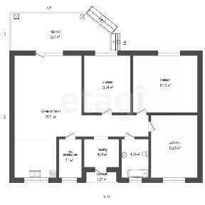 Продается 1-этажный дом, 101,83 м²