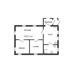Продается 1-этажный дом, 60,7 м²