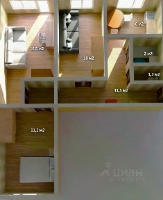 Продается 3-комн. квартира, 58,5 м²