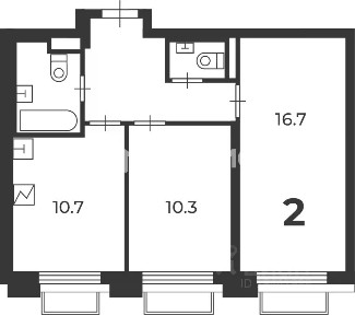 Продается 2-комн. квартира, 49,9 м²