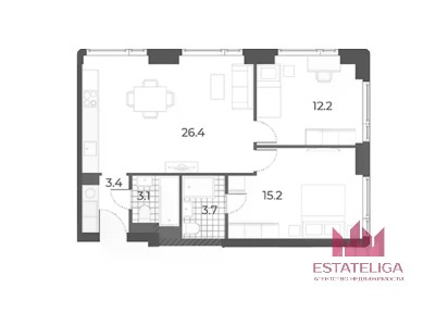 Продается 2-комн. квартира, 64 м²