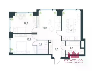 Продается 3-комн. квартира, 74,5 м²
