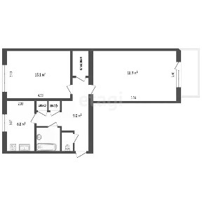 Продается 2-комн. квартира, 55,2 м²
