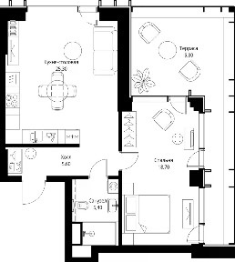 Продается 1-комн. квартира, 60,3 м²