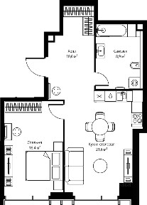 Продается 1-комн. квартира, 57,5 м²