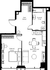 Продается 1-комн. квартира, 55,3 м²