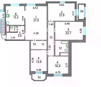 Продается 5-комн. квартира, 155,4 м²