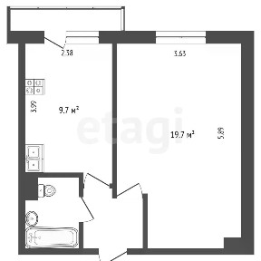 Продается 1-комн. квартира, 35 м²