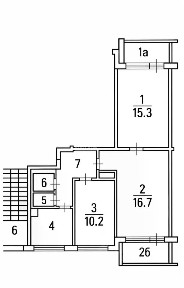 Продается 3-комн. квартира, 64 м²