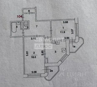 Продается 2-комн. квартира, 56 м²