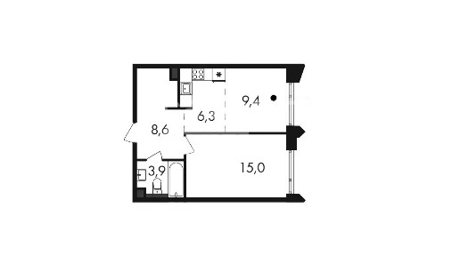 Продается 2-комн. квартира, 43,2 м²
