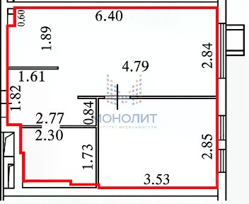 Продается 1-комн. квартира, 34,4 м²