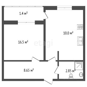 Продается 1-комн. квартира, 39,4 м²