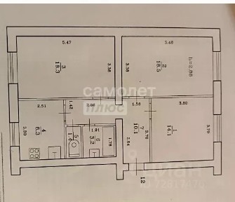 Продается 3-комн. квартира, 73,9 м²