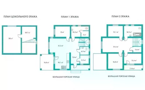 Продается 3-этажный дом, 306,07 м²