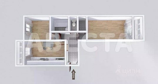 Продается 2-комн. квартира, 50,2 м²