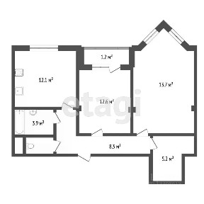 Продается 2-комн. квартира, 62,2 м²