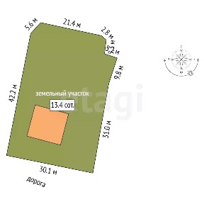 Продается 1-этажный дом, 80,1 м²