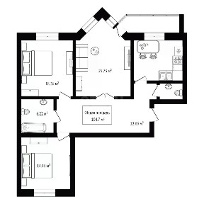 Продается 3-комн. квартира, 104,7 м²